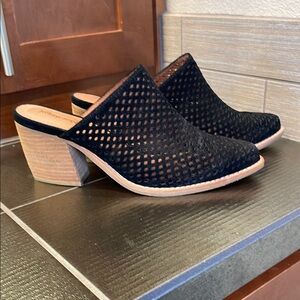 Jeffrey Campbell Black Mesh Women's Mules